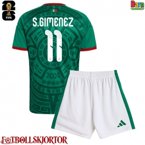 Mexiko Santiago Gimenez #11 Hemmakläder Barn VM 2026 Kortärmad (+ Korta byxor)